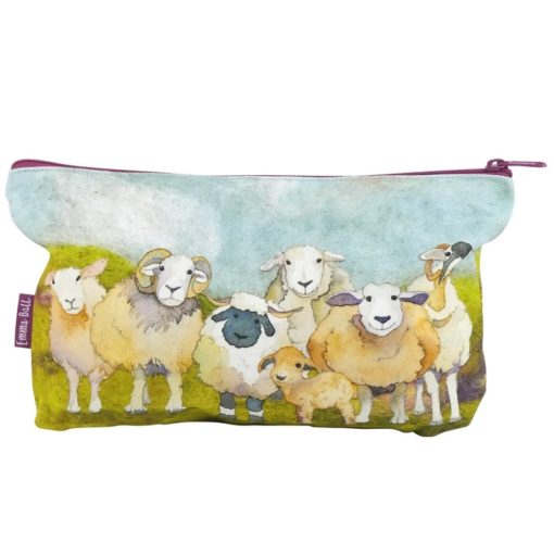 Zipped pouch - felted sheep