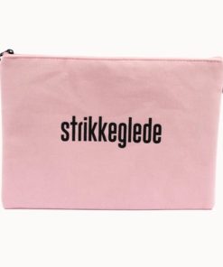 Strikkeveske L, rosa