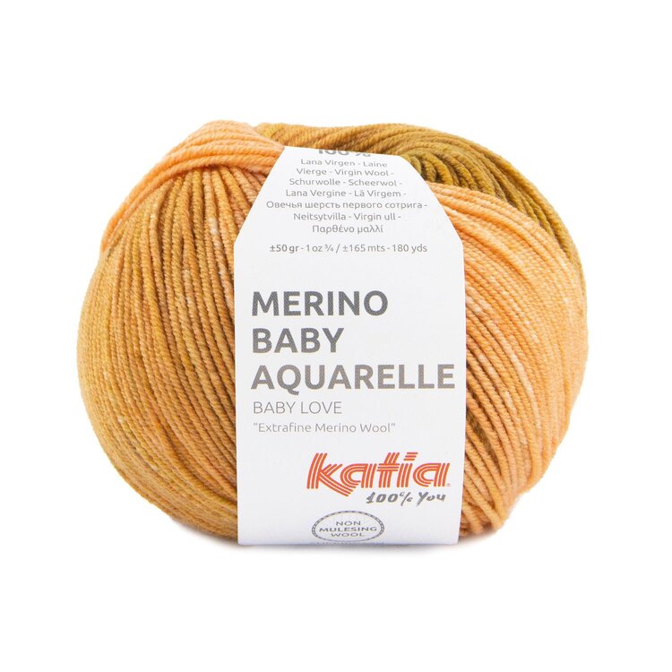 351 Merino Baby Aquarelle - cream/pale brown/light salmon