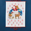 Julenisse i skorstein, adventskalender 32x42cm
