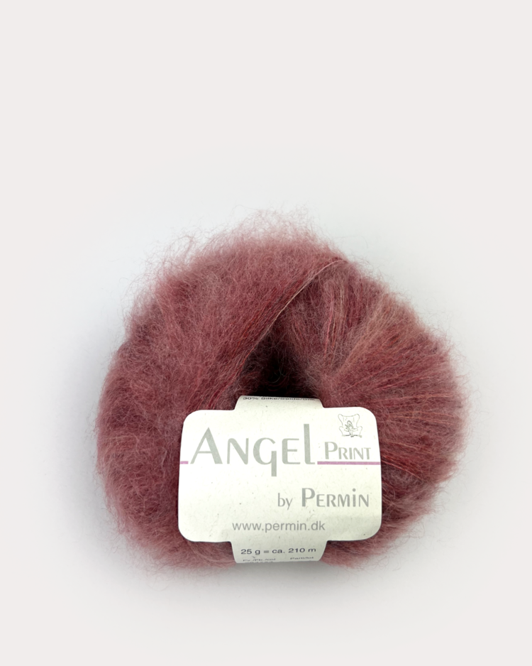 4763 Angel print - varm rosa