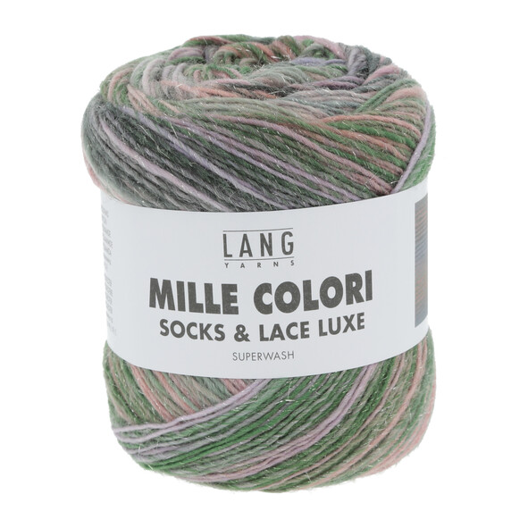 203 Mille Colori Socks & Lace Luxe - grønn/rosa/lilla