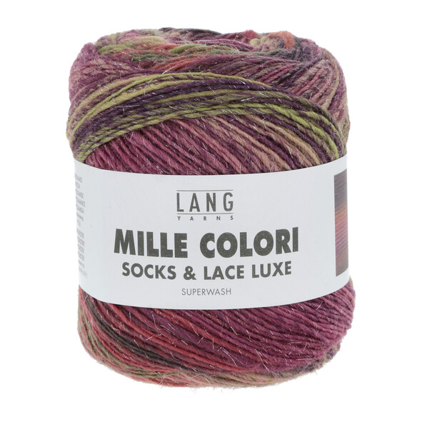 204 Mille Colori Socks & Lace Luxe - burgunder/grønn