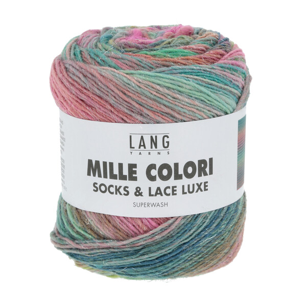 200 Mille Colori Socks & Lace Luxe - turkis/rosa/grønn