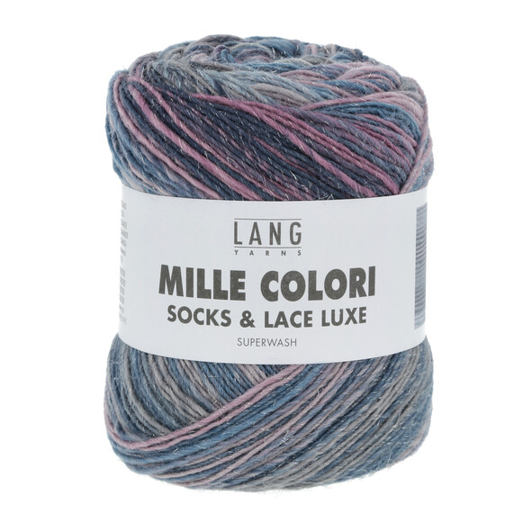 202 Mille Colori Socks & Lace Luxe - blå/lilla