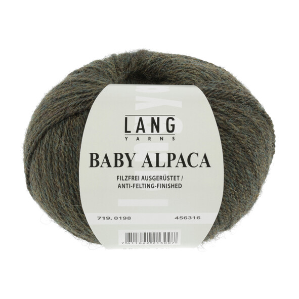 198 Baby Alpaca - dark olive mélange