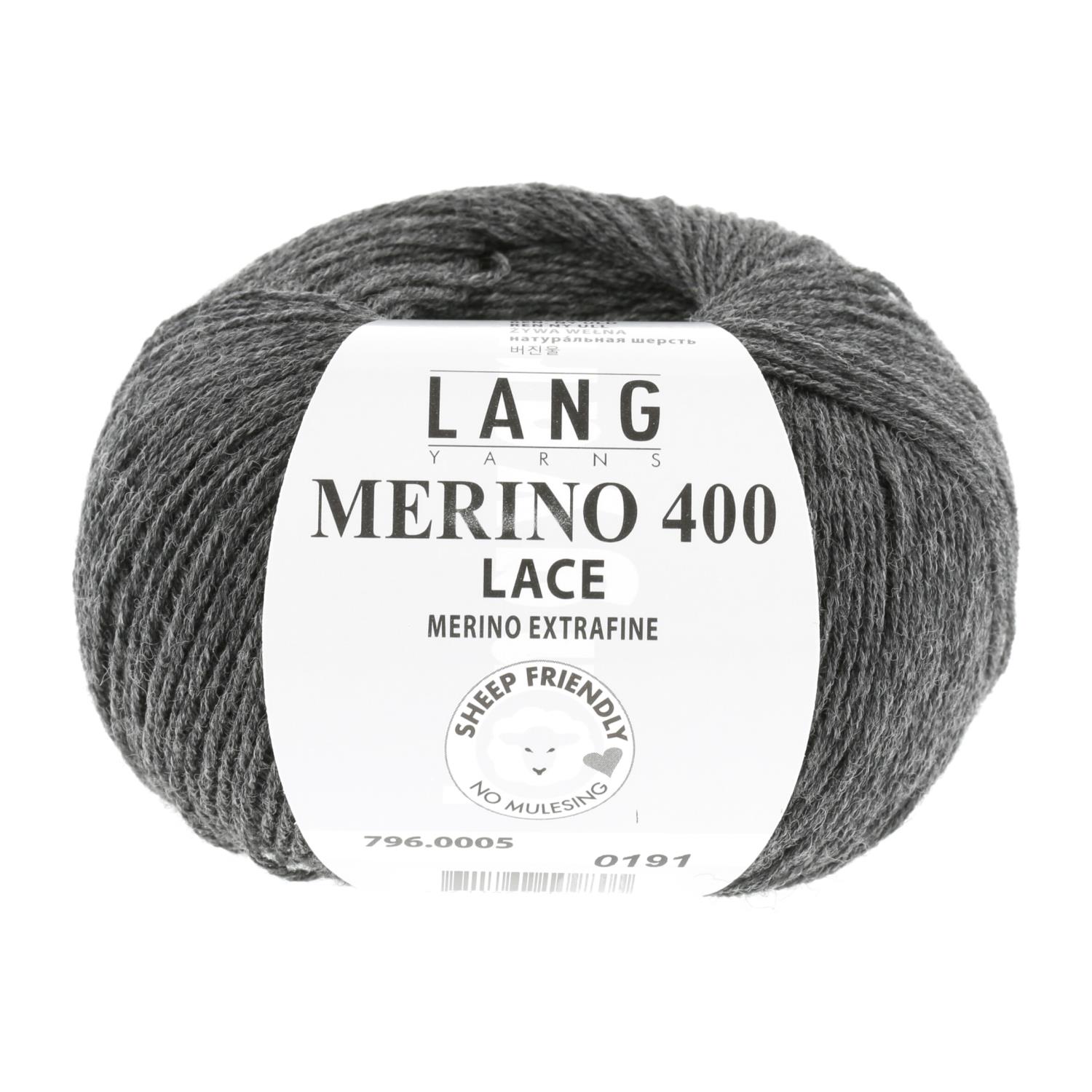 05 Merino 400 lace - dark grey mélange
