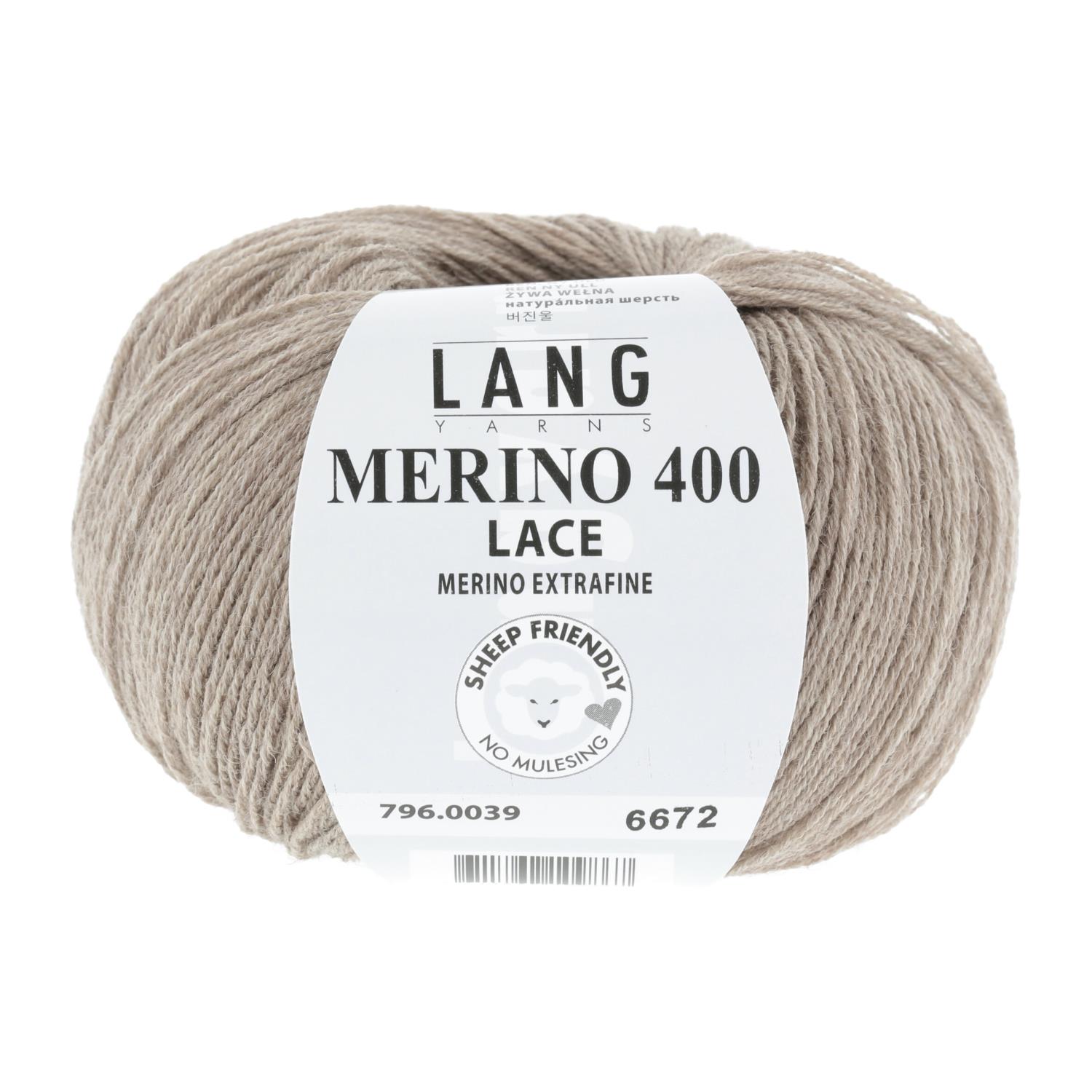 39 Merino 400 lace - camel mélange