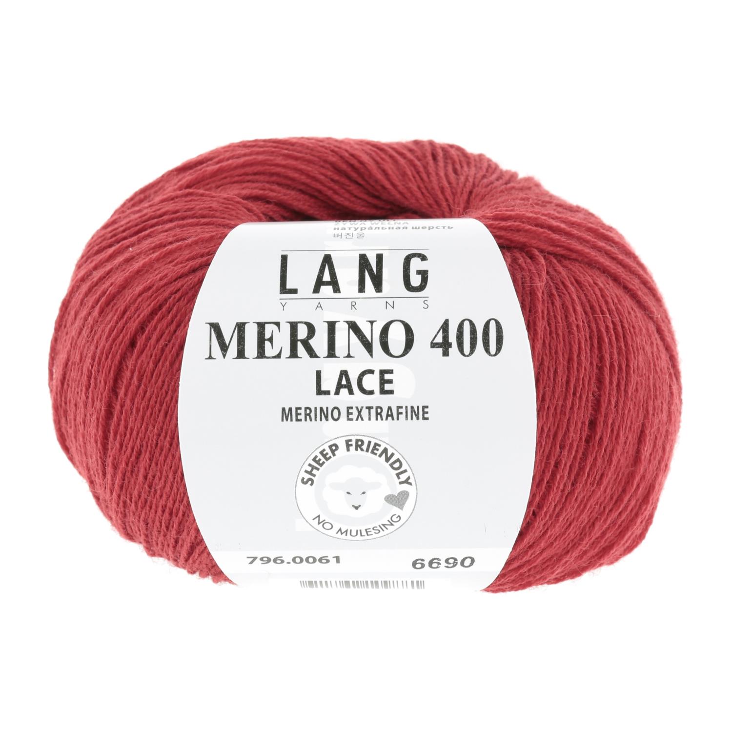 61 Merino 400 lace - red