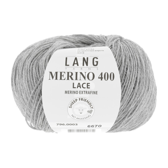 03 Merino 400 lace - light grey mèlange