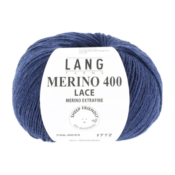 35 Merino 400 lace - blue marine