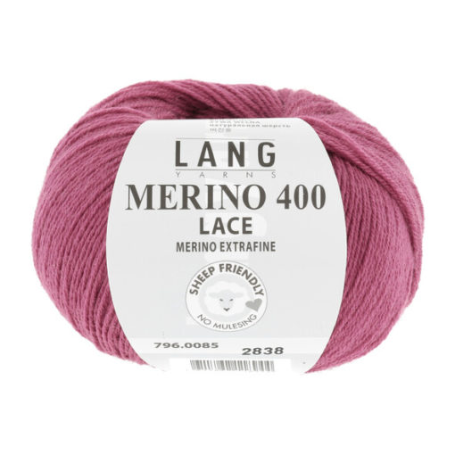 85 Merino 400 lace - pink