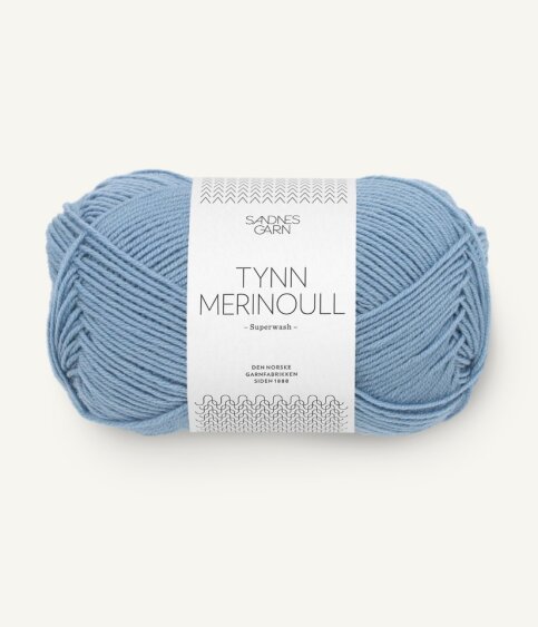 6032 Tynn Merinoull - blå hortensia