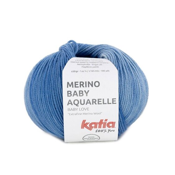 360 Merino Baby Aquarelle - blue/pale brown/light sky blue