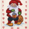 Julenisse m/lykt, adventskalender 75x112cm