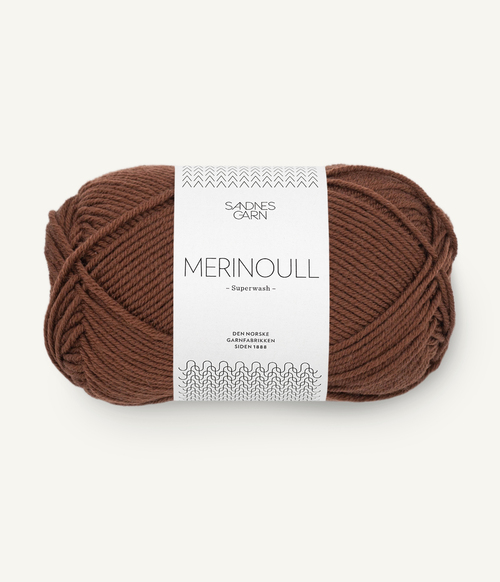 3073 Merinoull - varm brun