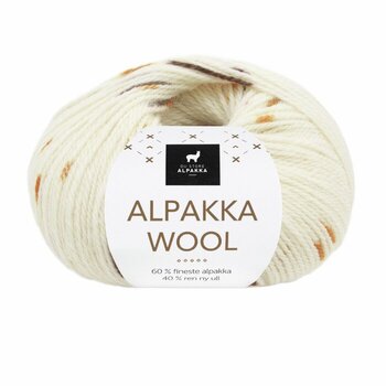 566 Alpakka Wool - natur/brun/rød/safran print