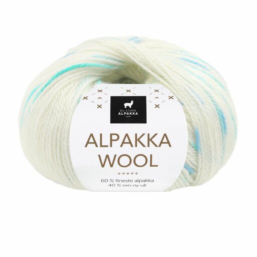 570 Alpakka Wool - hvit/blå print