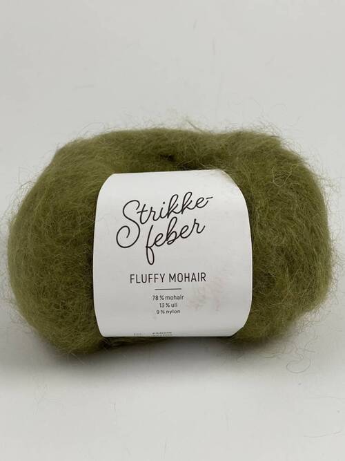 009 Fluffy Mohair - oliven