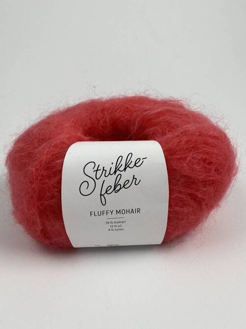 101 Fluffy Mohair - coral red