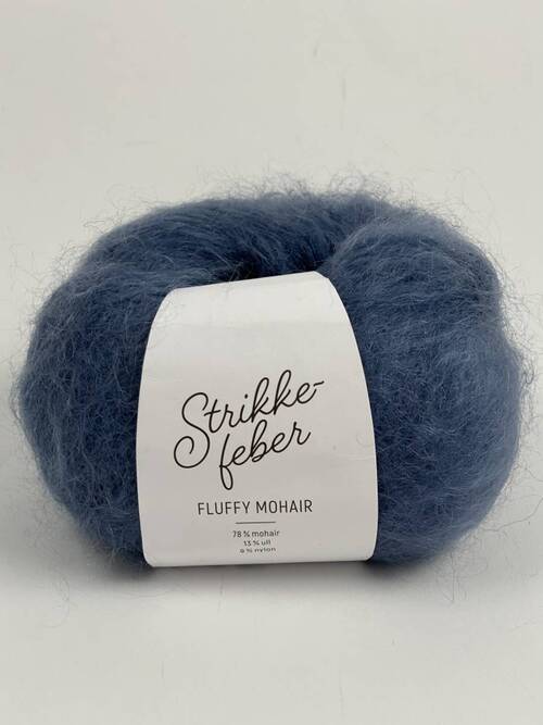 114 Fluffy Mohair - steal blue