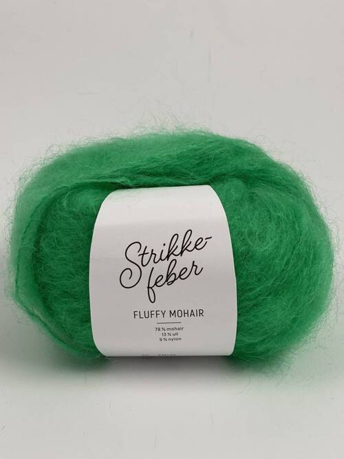 153 Fluffy Mohair - veldig grønn