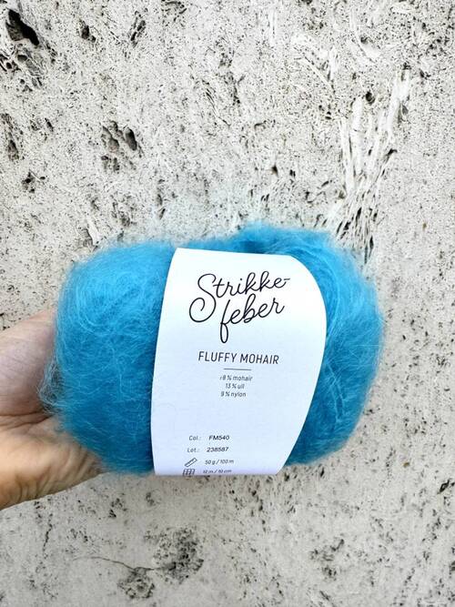 540 Fluffy Mohair - turkis