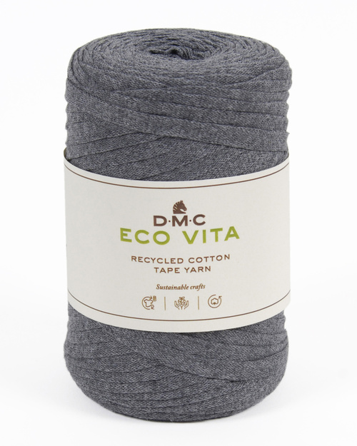 122 Eco Vita Tape Yarn - mørk grå