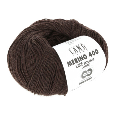 388 Merino 400 lace - dark brown mèlange
