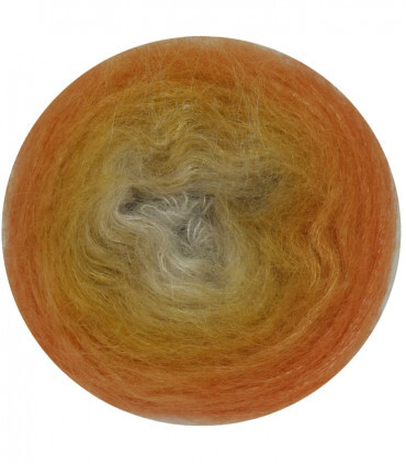 11 Poema Mohair - oransje/beige