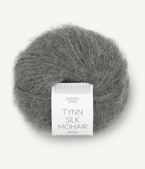 1053 Tynn Silk Mohair - mørk gråmelert