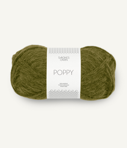 9563 Poppy - dark moss green