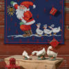 Nisse med gjess, adventskalender 58x47cm