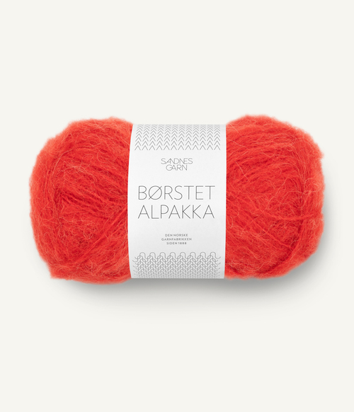 4018 Børstet Alpakka - scarlet red