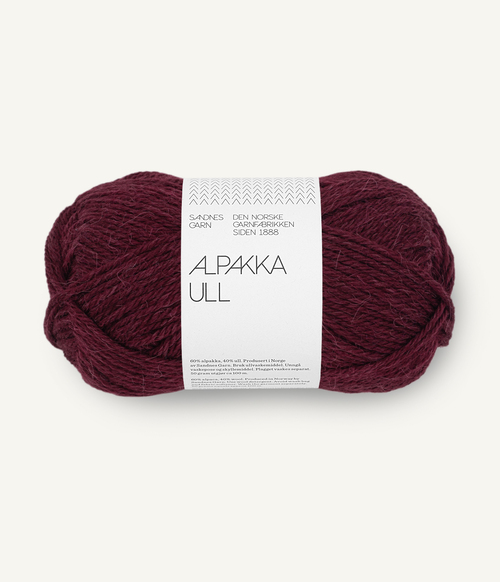 4372 Alpakka Ull - dyp burgunder