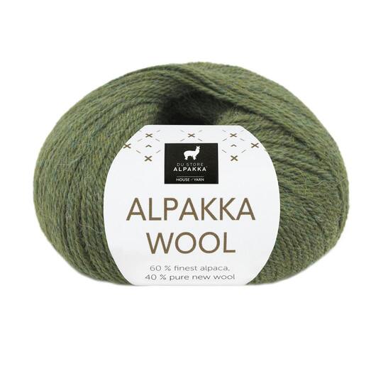 580 Alpakka Wool - skogsgrønn melert