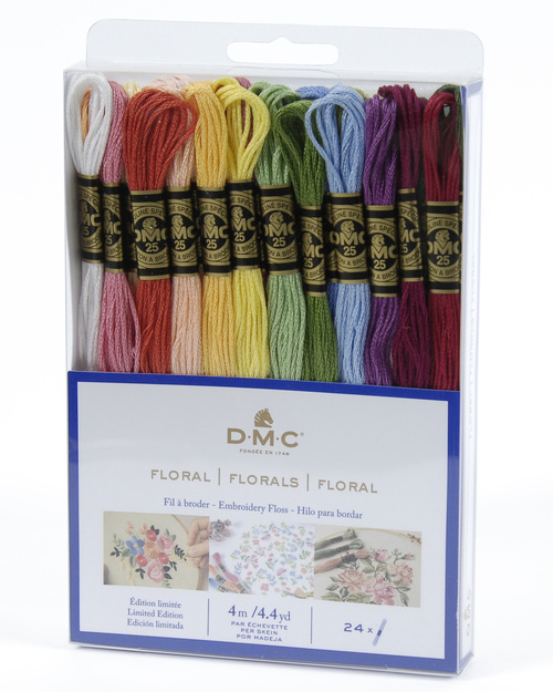 Pakke m/moulinegarn 24 stk. - florals