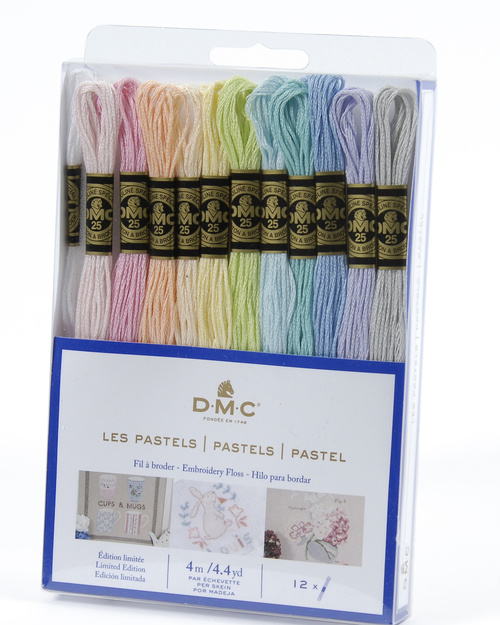 Pakke m/moulinegarn 12 stk. - pastels