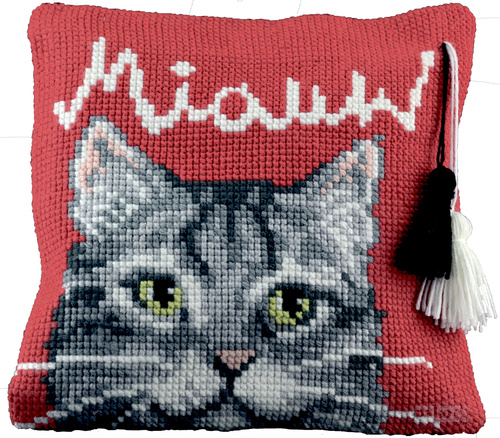 Katt, pute 40x40cm