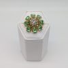 Blingknapp 26mm, blomst lime