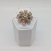 Blingknapp 26mm, blomst multicolor