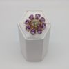 Blingknapp 26mm, blomst lys lilla
