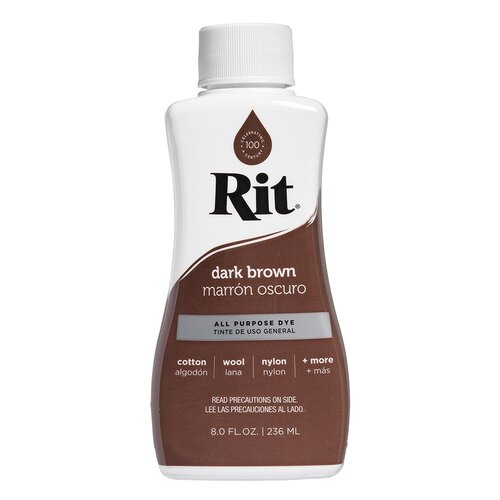 Rit flytende tekstilfarge 236ml, dark brown