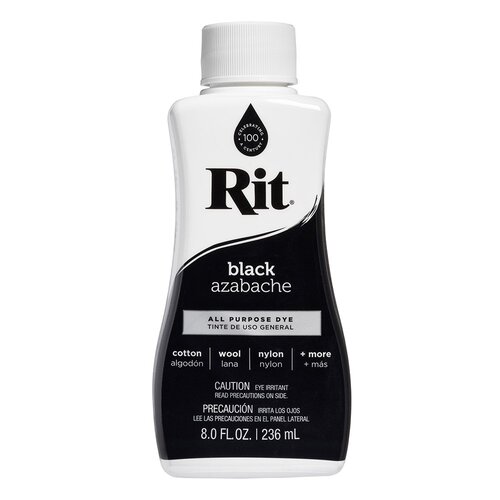 Rit flytende tekstilfarge 236ml, black