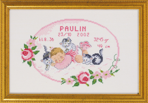 Dåpsbilde Paulin, bilde 29x19cm