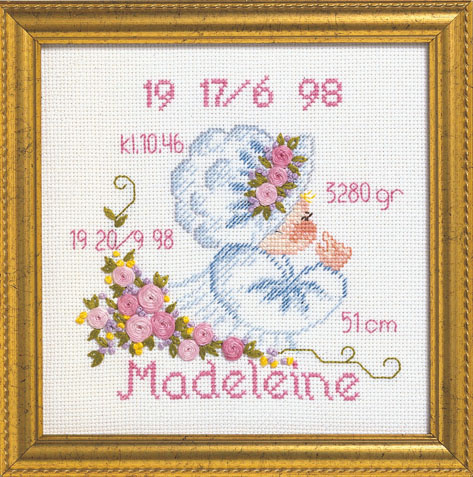 Dåpsbilde Madeleine, bilde 19x19cm