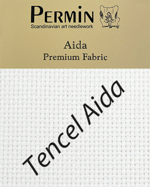 Tencel aida 50x65cm 5,4 tr/cm - white