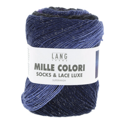 215 Mille Colori Socks & Lace Luxe - marine/blå/petrol