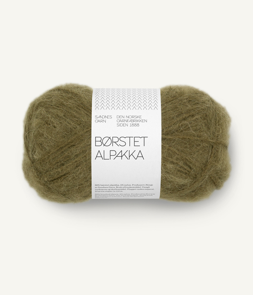 9873 Børstet Alpakka - dark olive