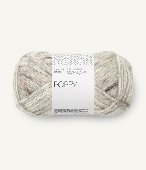 1045 Poppy - grey marble